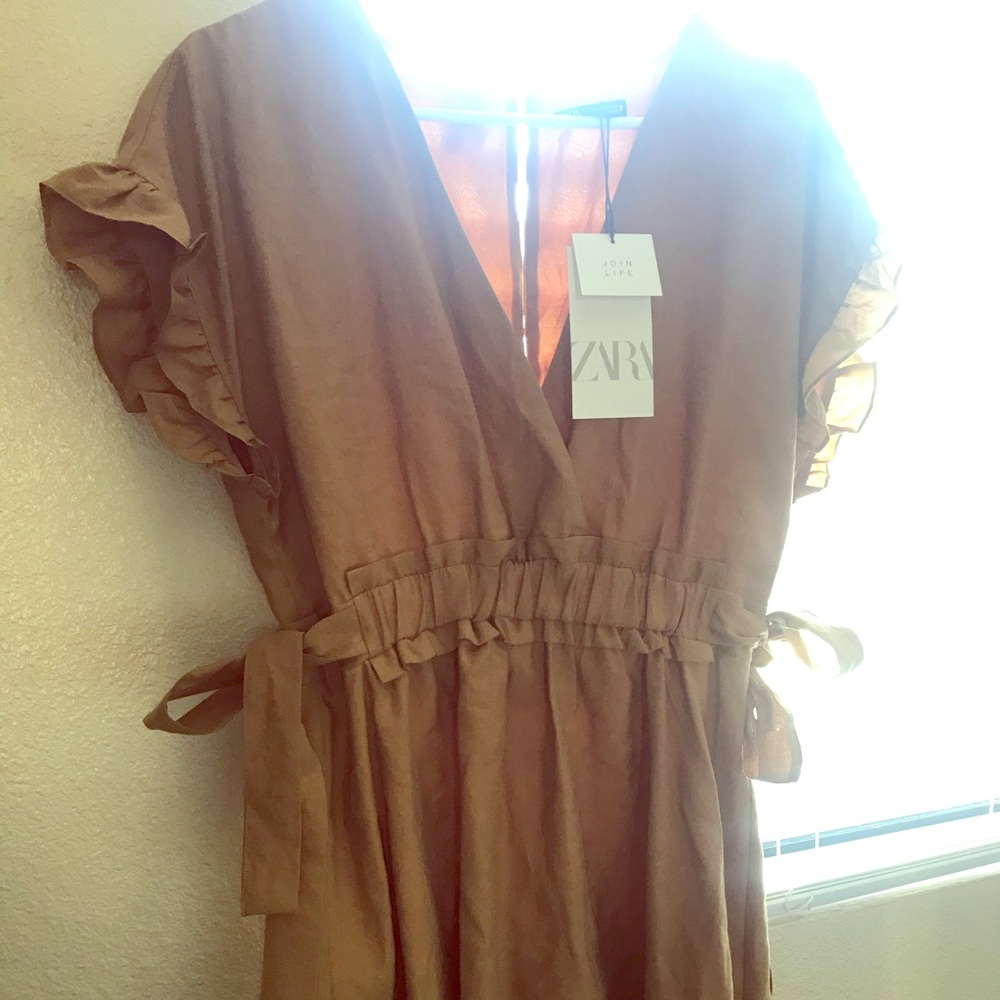 ZARA - Mini Dress (Camel Color) NWT
